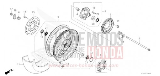 REAR WHEEL MSX125AN de 2022